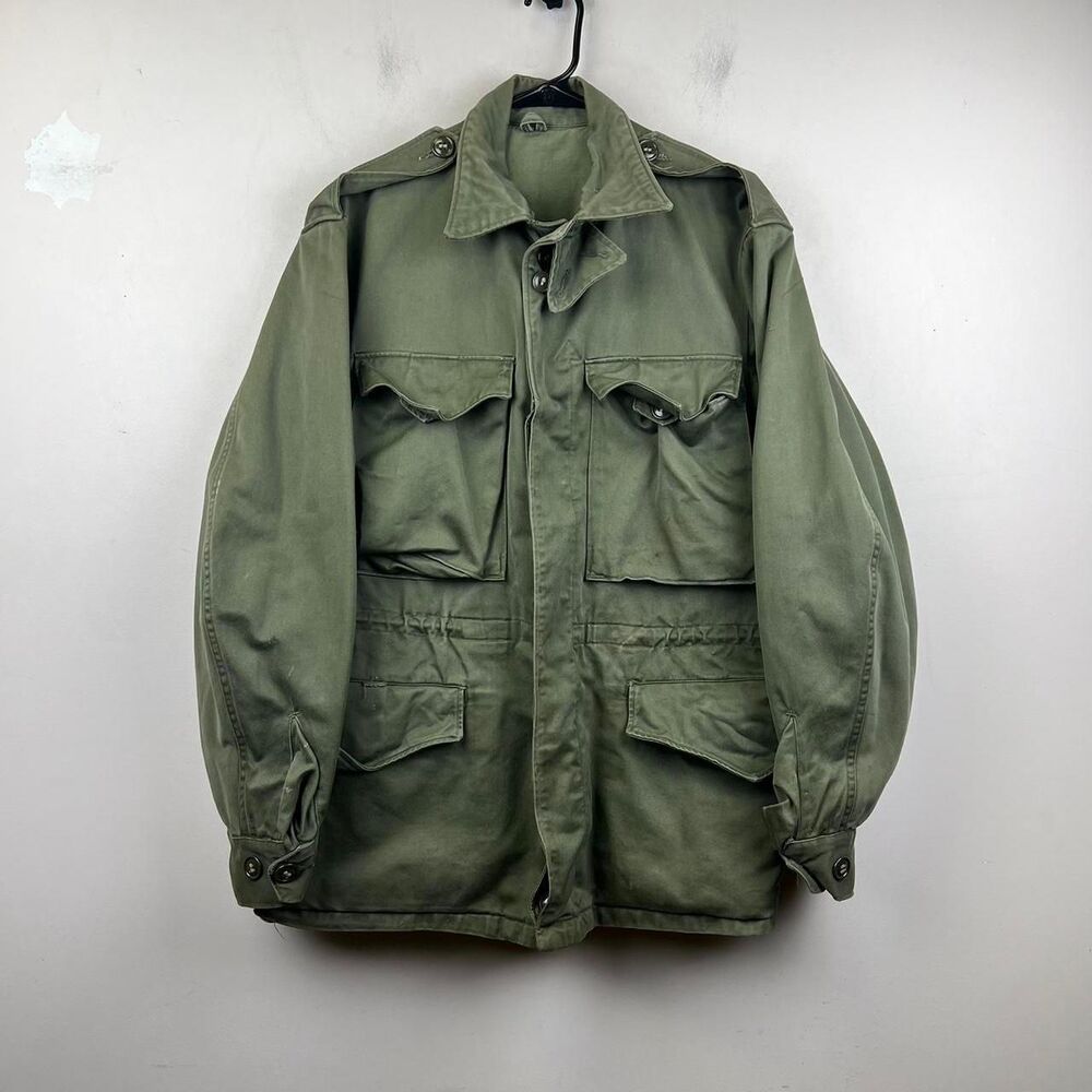 Vintage M-1951 Field Jacket US Army Korean War 50s OG-107 Size S